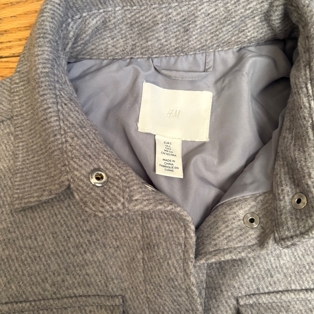 H&M Gray Button-Up Jacket - Picture 4 of 5
